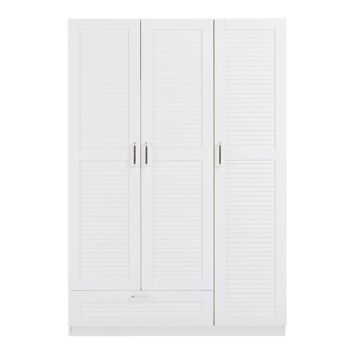 KLEIDERSCHRANK Finning - Weiß, Holzwerkstoff (120/176/52cm) - [en.casa]