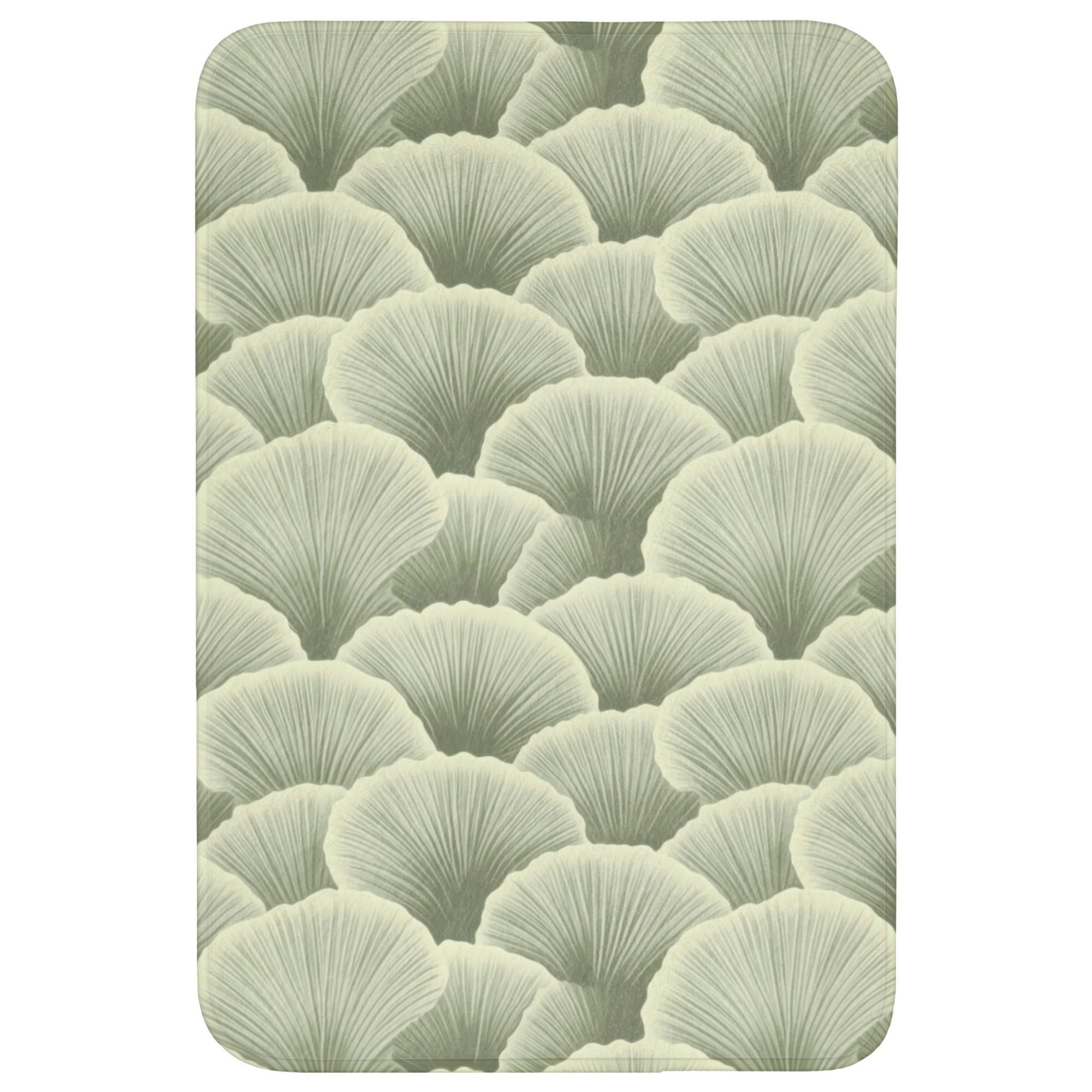 OnlyWow KOUPELNOVÁ PŘEDLOŽKA Vějíř - list - zelený 60x90 cm