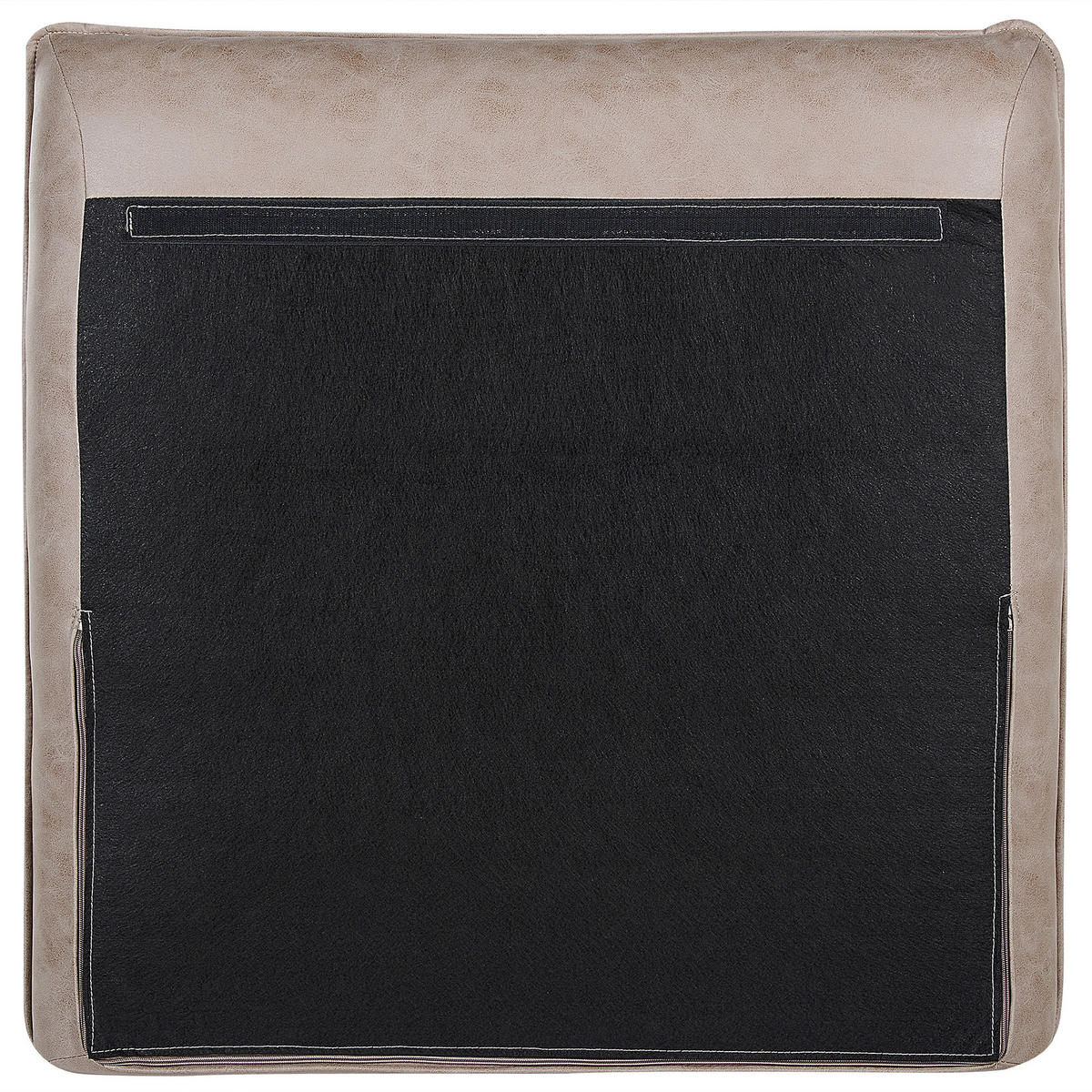 3-SITZER-ECKSOFA Kunstwildleder hellbraun rechtsseitig Gallo - Schwarz/Braun, Kunststoff/Textil (280/160cm) - Beliani