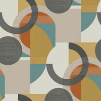 VLIESTAPETE Retro-Geo Terrakotta-Ocker - Orange, Papier/Kunststoff (52/1000cm) - next
