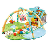 SPIELBOGEN Happy Farm JL625-1A Activity-Center, 30 Spielbälle, kleines Haus, 100% Polyester - Grün, Textil (85/48/90cm) - Moni