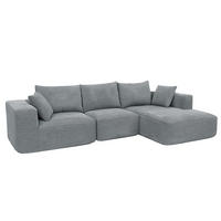 SOFA-GARNITUR Světle šedá - světle šedá, textil (276/58/154cm) - MCW