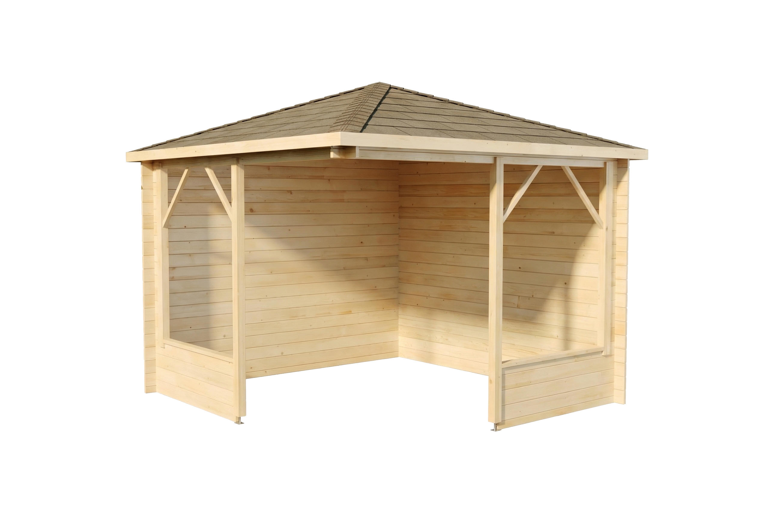 Alpholz Gartenhaus Natur 318x260x318 cm