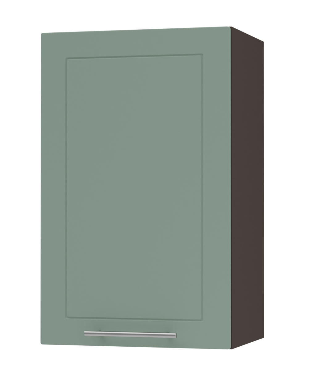 KÜCHENHÄNGESCHRANK Kvantum W2/45 Mint Matt / Lava Matt 45 / 32,5 / 72cm - Dunkelgrau/Mintgrün, Holz/Holzwerkstoff (45/72/32.5cm) - Feldmann-Wohnen