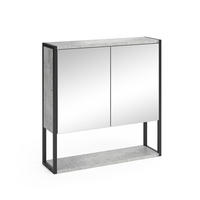 BADSPIEGELSCHRANK Fyrk Beton 60 x 60.6 cm - Grau, Holzwerkstoff (60/60.6/16cm) - Vicco