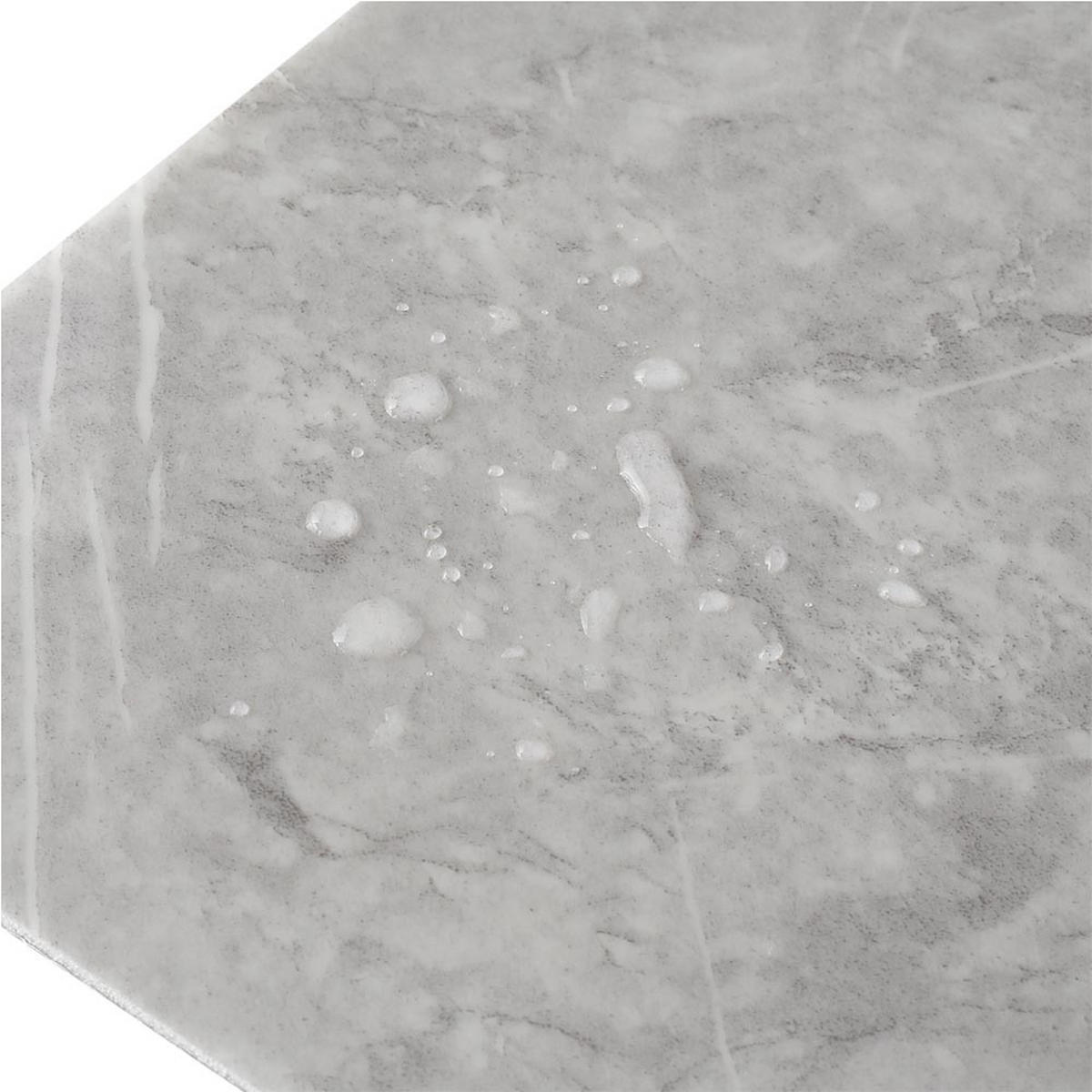 WANDPANEELE 1.8m²/10-TLG. Wasserdicht Selbstklebend Marmormuster Hellgrau - Hellgrau, Kunststoff (30/60/0.2cm) - Livingandhome