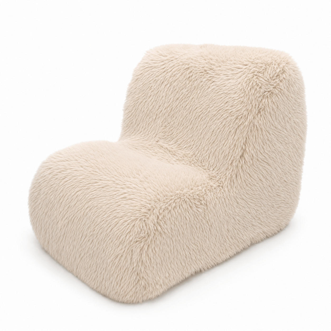 KINDERSESSEL Mammoth flauschig - Beige, Textil (40/50/60cm) - MeowBaby