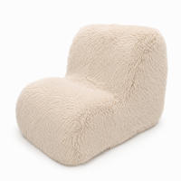 KINDERSESSEL Mammoth flauschig - Beige, Textil (40/50/60cm) - MeowBaby