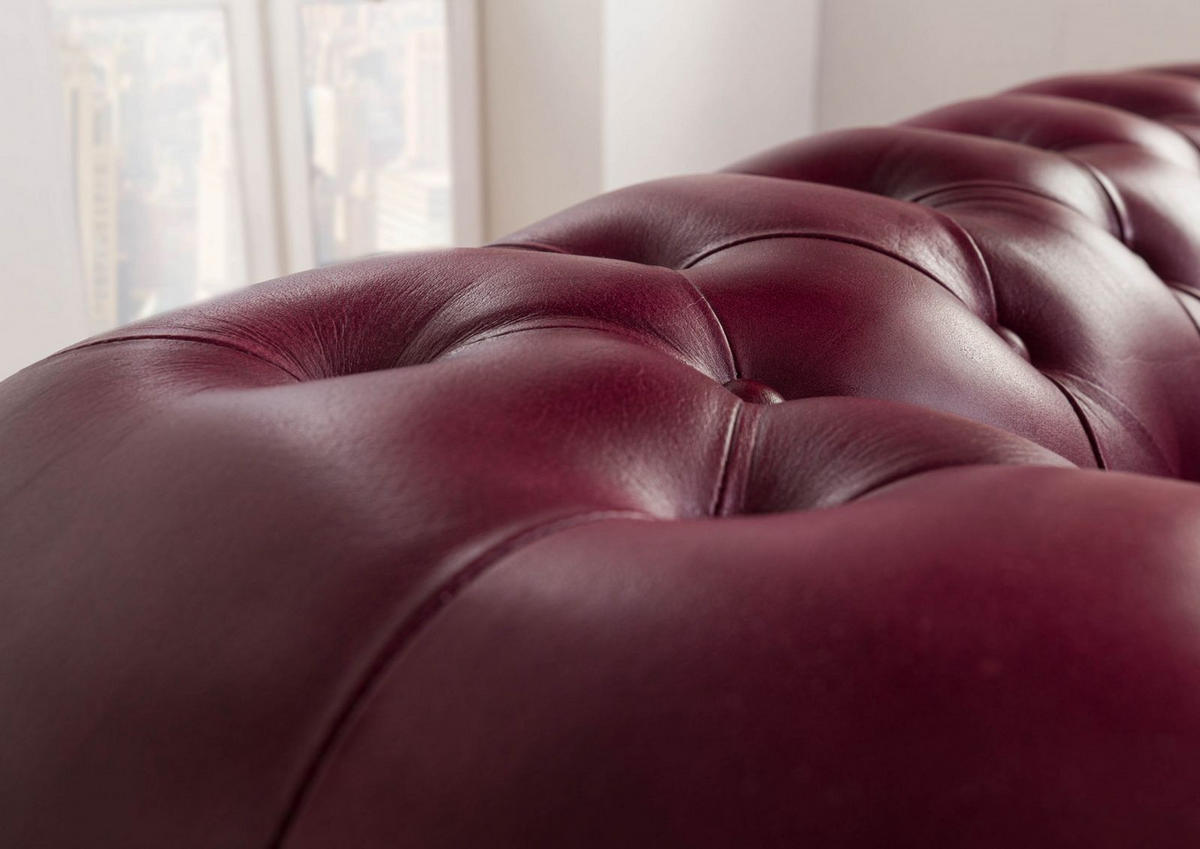 SESSEL Echtleder 105x82x75 rot CHESTERFIELD #402 - Rot, Leder (105/75/82cm) - Massivmoebel24