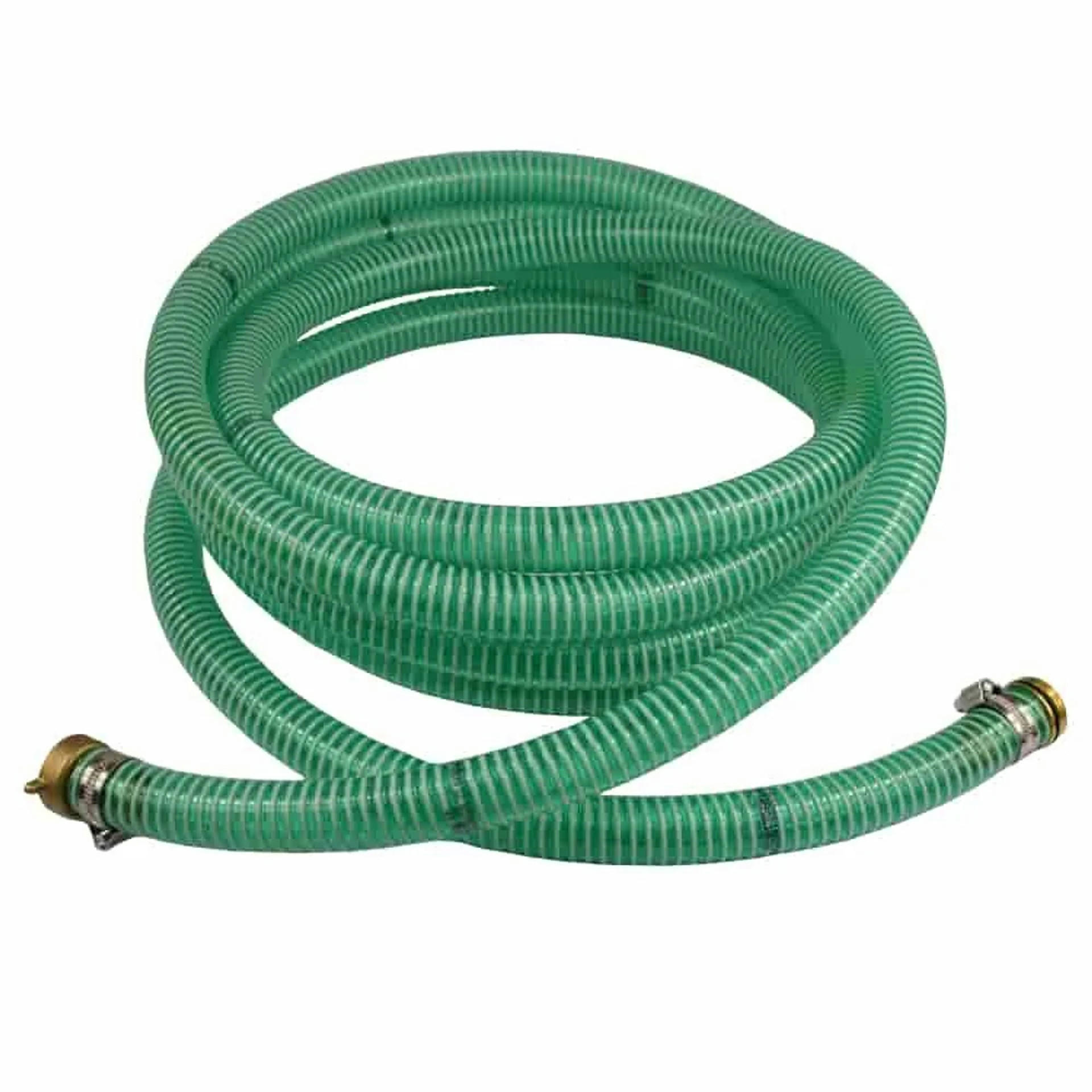 1'/25MM Saug- + Druckschlauch mit 1' AG Schlauchtülle IG 2/3 Verschraubung 7m - Ahornfarben, Kunststoff (10/10/10cm) - KLASEBO