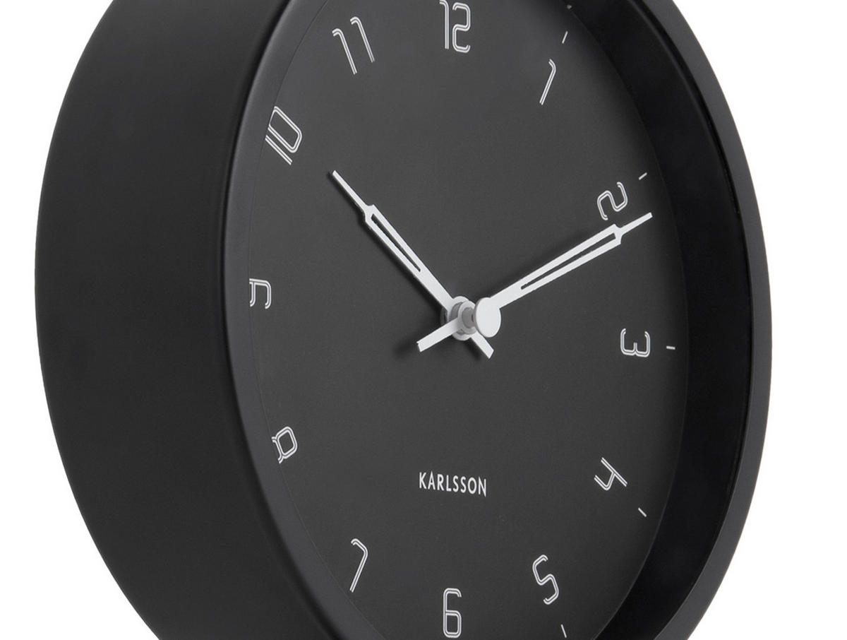 TISCHUHR Stark 4.5/22.5 cm - Schwarz, Metall (15/22.5/4.5cm) - Karlsson