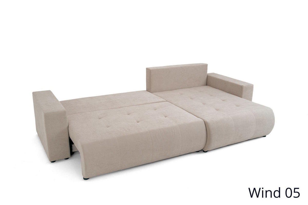 ECKSOFA Alva 3-Sitzer Universall Rechts/Links, Strukturstoff Grau 277/154/83 cm - Schwarz/Grau, Textil (277/154cm) - WFL GROUP