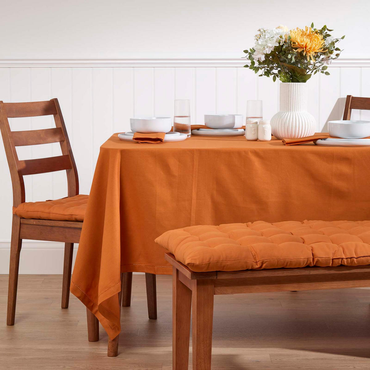 STOFFSERVIETTEN 4er-Set terrakotta 45/45 cm, 100% Baumwolle - Terracotta, Textil (45/45cm) - Homescapes