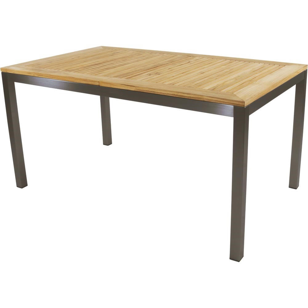GARTENTISCH Marmaris - Schwarz - 152∕210/90/76 cm - Schwarz, Holz (152/90/76cm) - Lesli Living