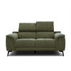 SOFA FIERO 2-Sitzer, olivgrün - Schwarz/Olivgrün, Holzwerkstoff/Textil (170/82/103cm) - Courtois Laville