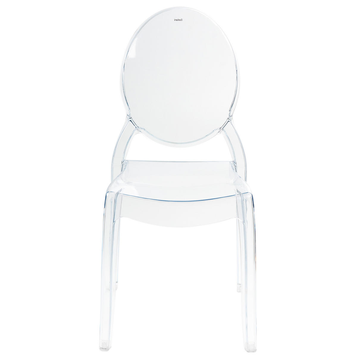 ESSZIMMERSTUHL 2er-Set Transparent Rulison - Transparent, Kunststoff (55/95/50cm) - Beliani
