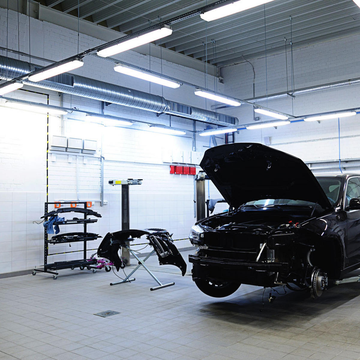 LED DECKENLEUCHTE Weiß Kunststoff 10er Set - Weiß, Kunststoff (150/6.5/5.8cm)