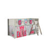 KINDERBETT Karyl 208x114x135 Massivholz Weiß Textilset Princess 3 - Magenta/Weiß, Holz (90/200cm) - 58aufmkessel
