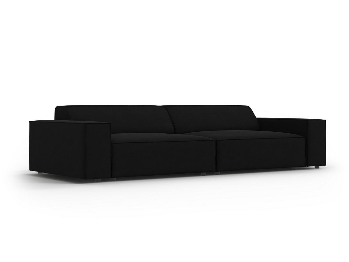SOFA Jodie aus Samt schwarz 3 Sitzplätze - Schwarz, Textil (102/70/204cm) - Micadoni