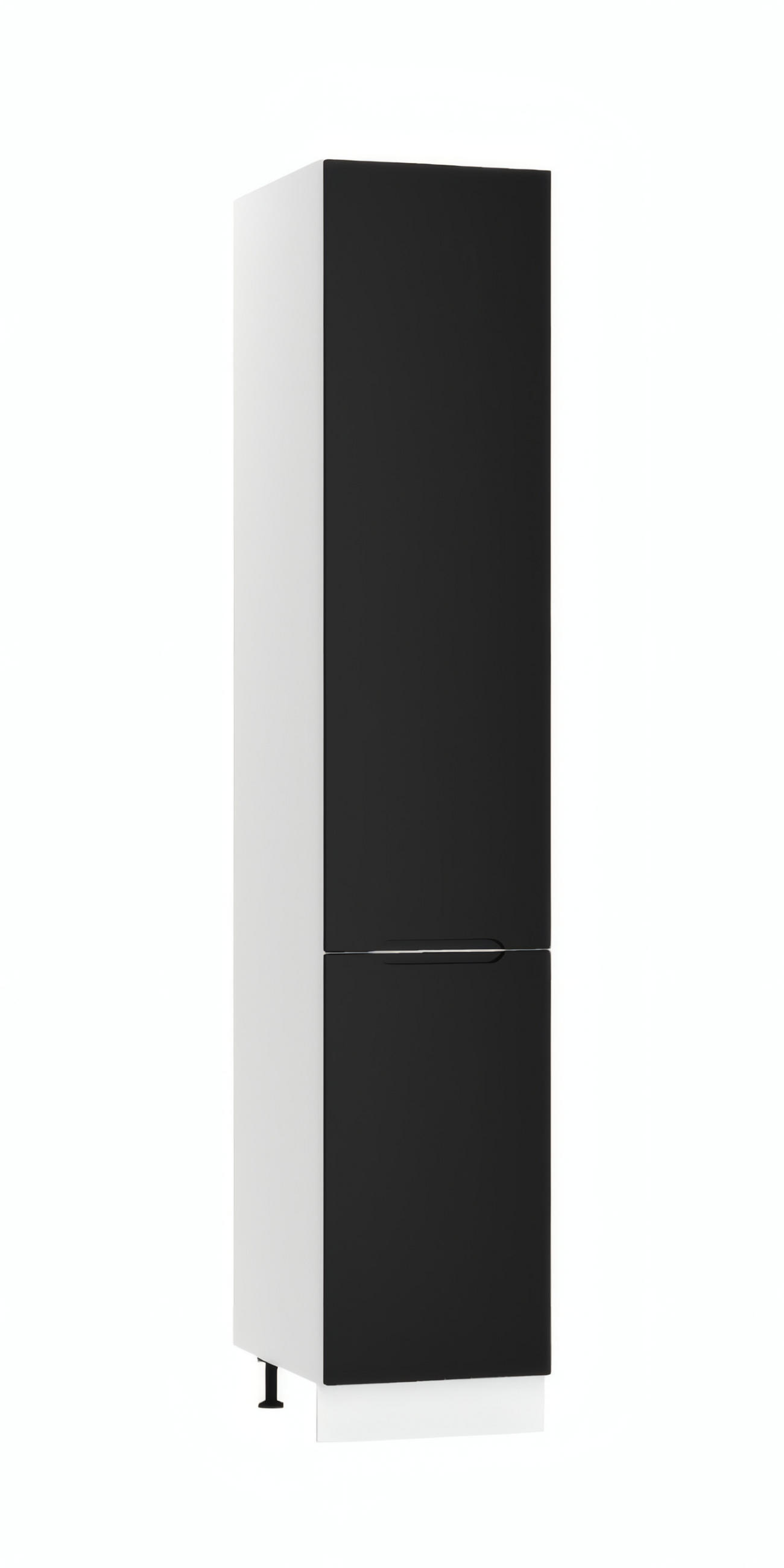 HOCHSCHRANK D40SŁ P/L - Zivora - Praktische Aufbewahrungseinheit - Schwarz, Holz (40/213.3/56cm) - ROYAL24_MARKT