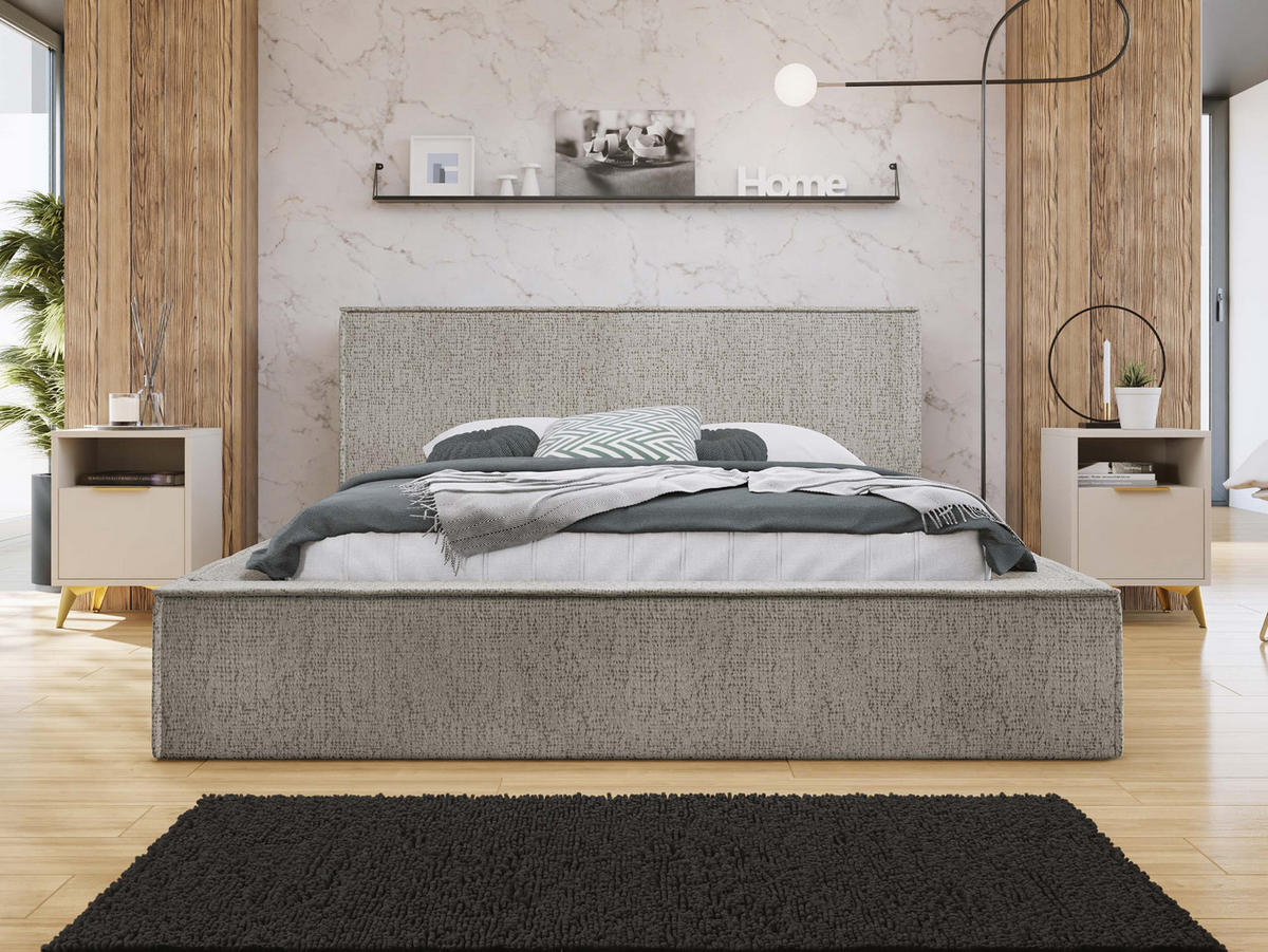 POLSTERBETT Glexi - Beige, Holz/Textil (160/200cm) - MIRJAN24