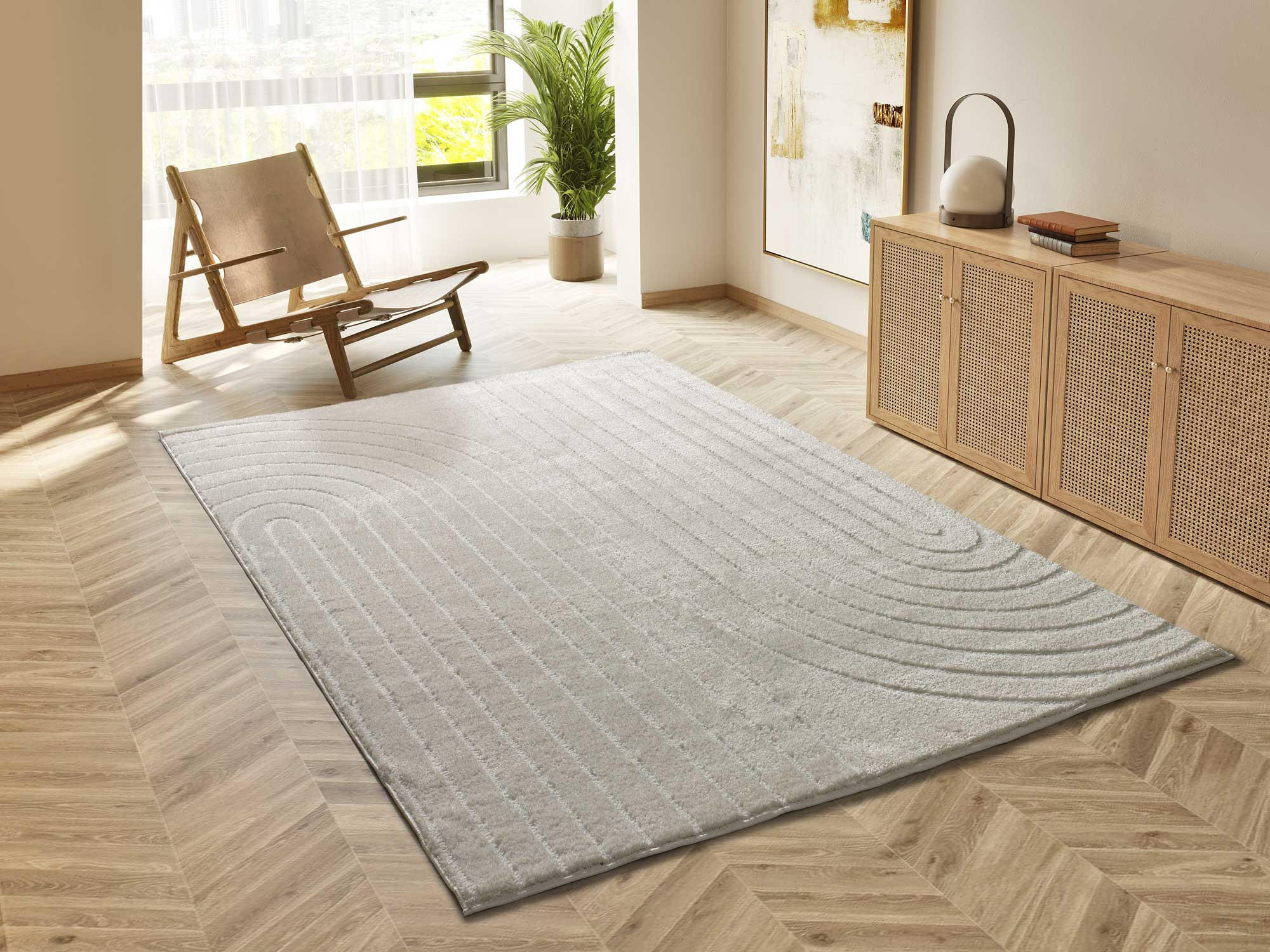 Thumbnail - Atticgo Webteppich, Weiß, Textil, Mode, Rechteckig, 120x170 cm, Oeko-Tex® Standard 100, antistatisch, Teppiche & Böden, ...