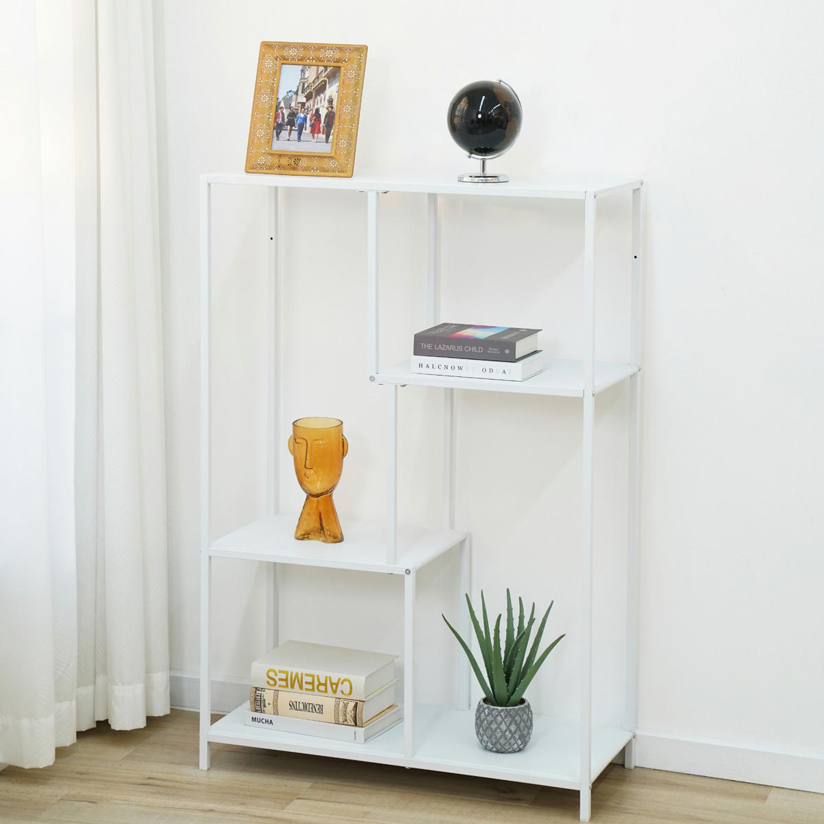METALLREGAL CARME Weiß - Weiß, Metall (77/114/33cm) - SVITA