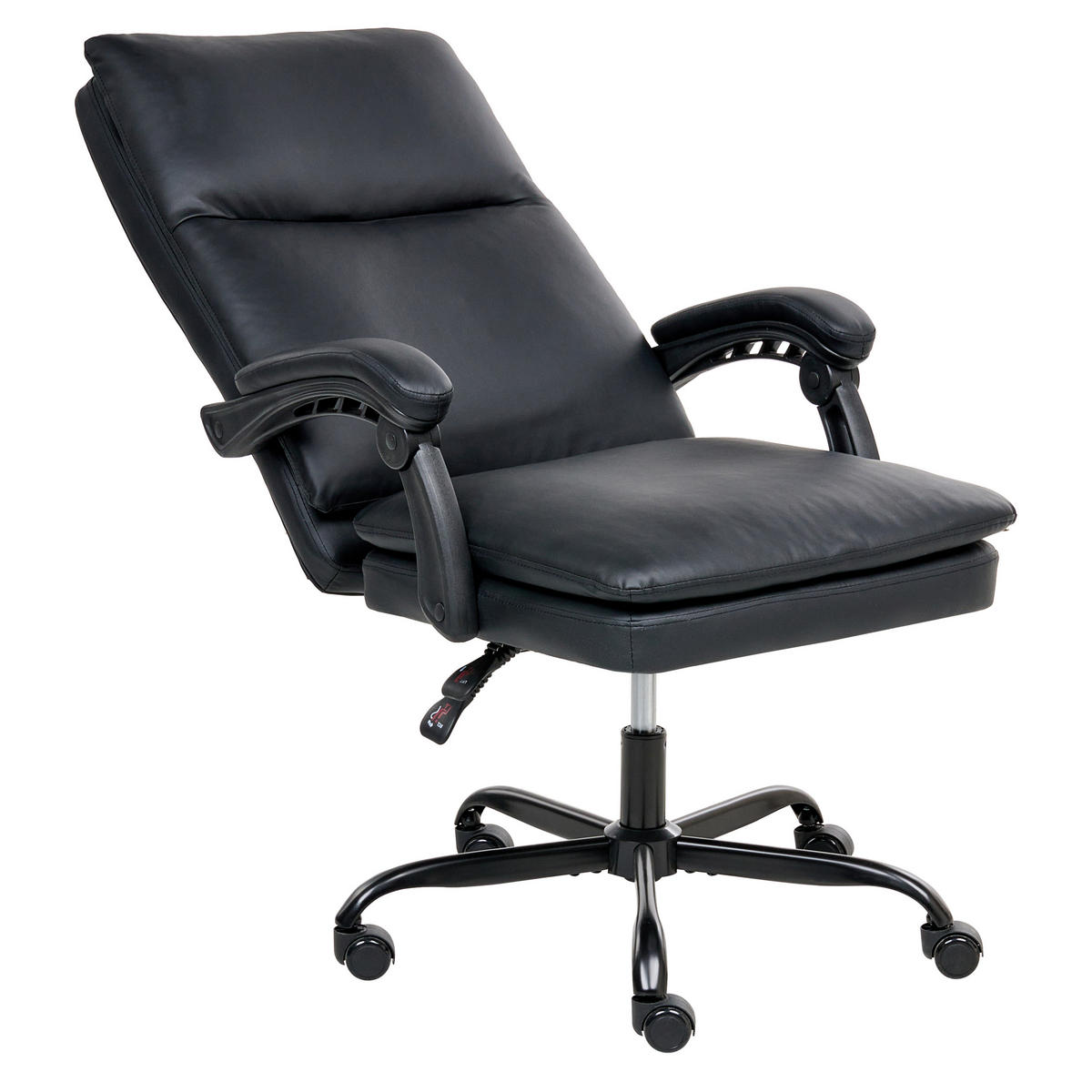 CHEFSESSEL Schwarz Serene - Schwarz, Kunststoff (70/105/70cm) - Beliani