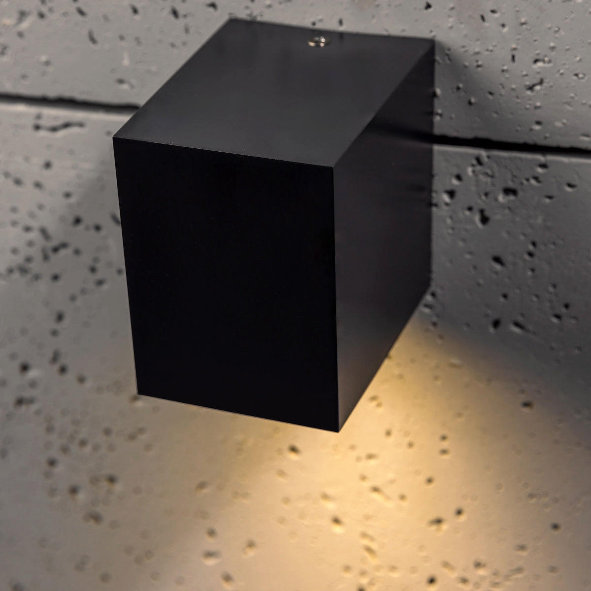 AUSSENWANDLEUCHTEE Schwarz Modernes Rechteck - Schwarz, Kunststoff (9.2/9/7cm) - CGC Europe