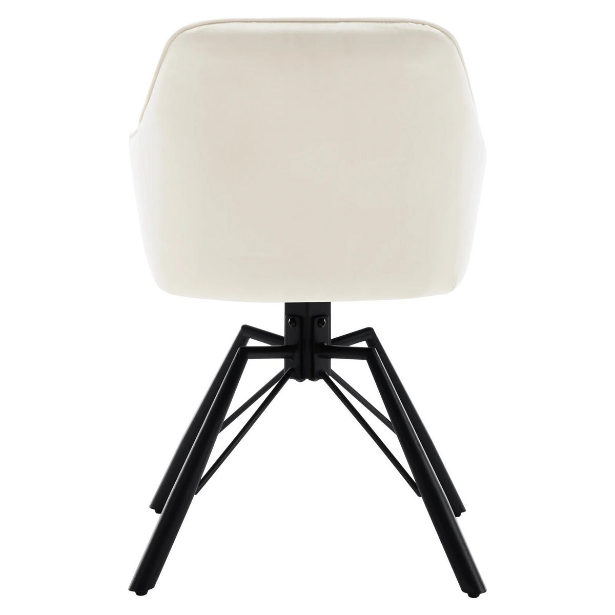 ESSZIMMERSTUHL Drehbar Armlehnen Komfort Weiß 2-teilig - Weiß, Textil (42/82.5/41cm)