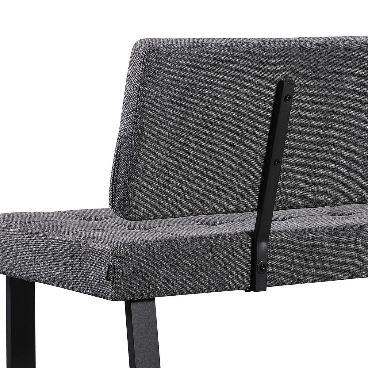 SITZBANK SIGFRID - Anthrazit, Textil/Metall (140/48/56cm) - B&D Home