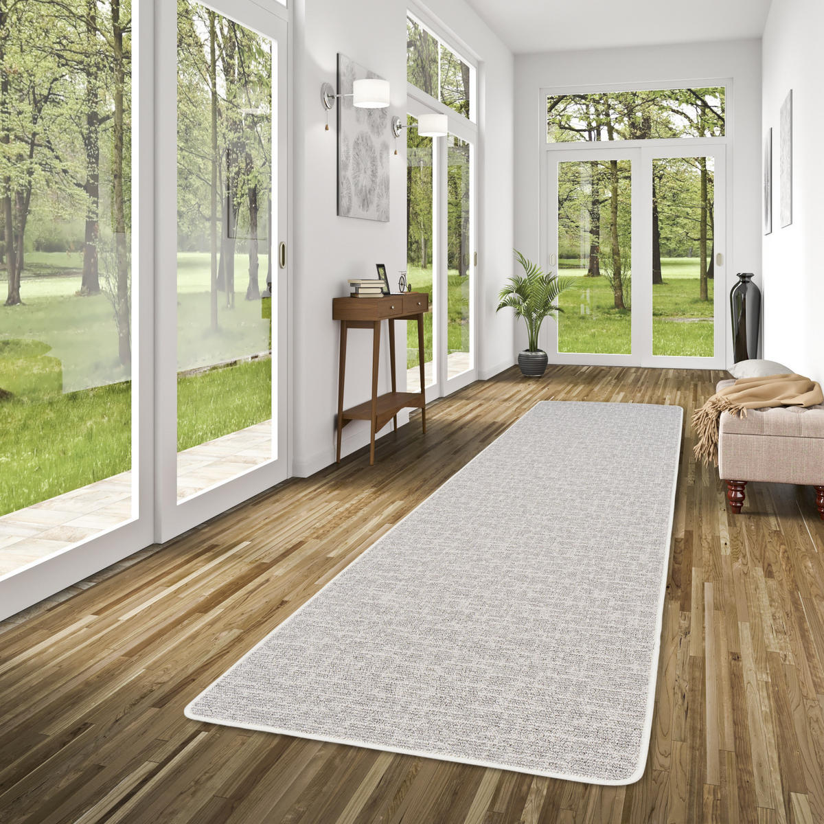 SCHLINGEN DESIGNER TEPPICH LÄUFER NIVA - Creme, Textil (80/200cm) - Snapstyle