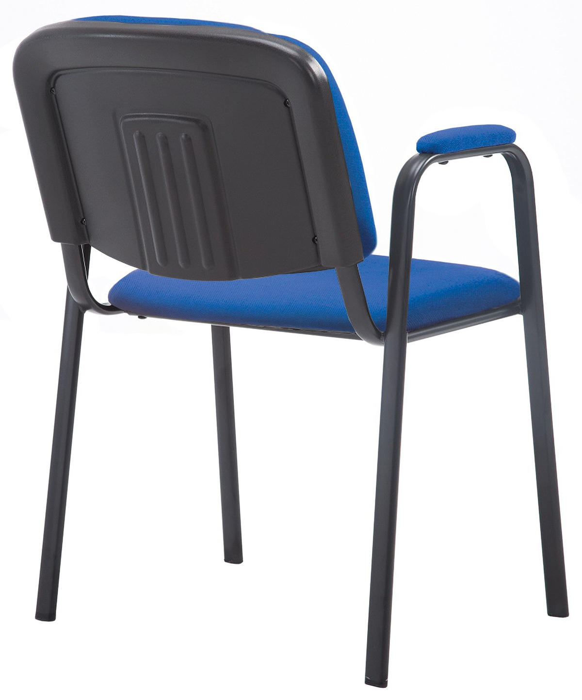 BESUCHERSTUHL Stoff blau - Blau/Schwarz, Textil/Metall (53/79/55cm) - CLP