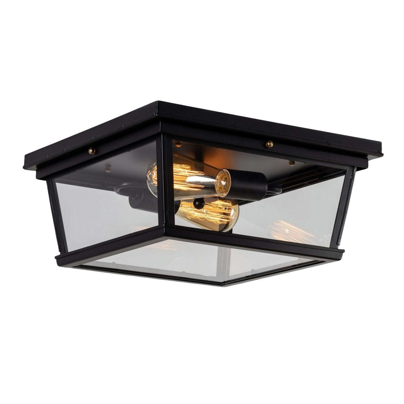 DECKENLEUCHTE Velia, Schwarz, 36cm - Schwarz, Glas (36/36/17.5cm) - KOSILUM