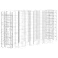 GABIONEN-HOCHBEET Verzinktes Eisen 190x50x100 cm - Silberfarben, Metall (190/100/50cm) - furnicato