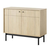SIDEBOARD Linea Eiche K104 Japandi Stil - Multicolor, Holzwerkstoff (103.4/83.5/39cm) - Sepro Meble