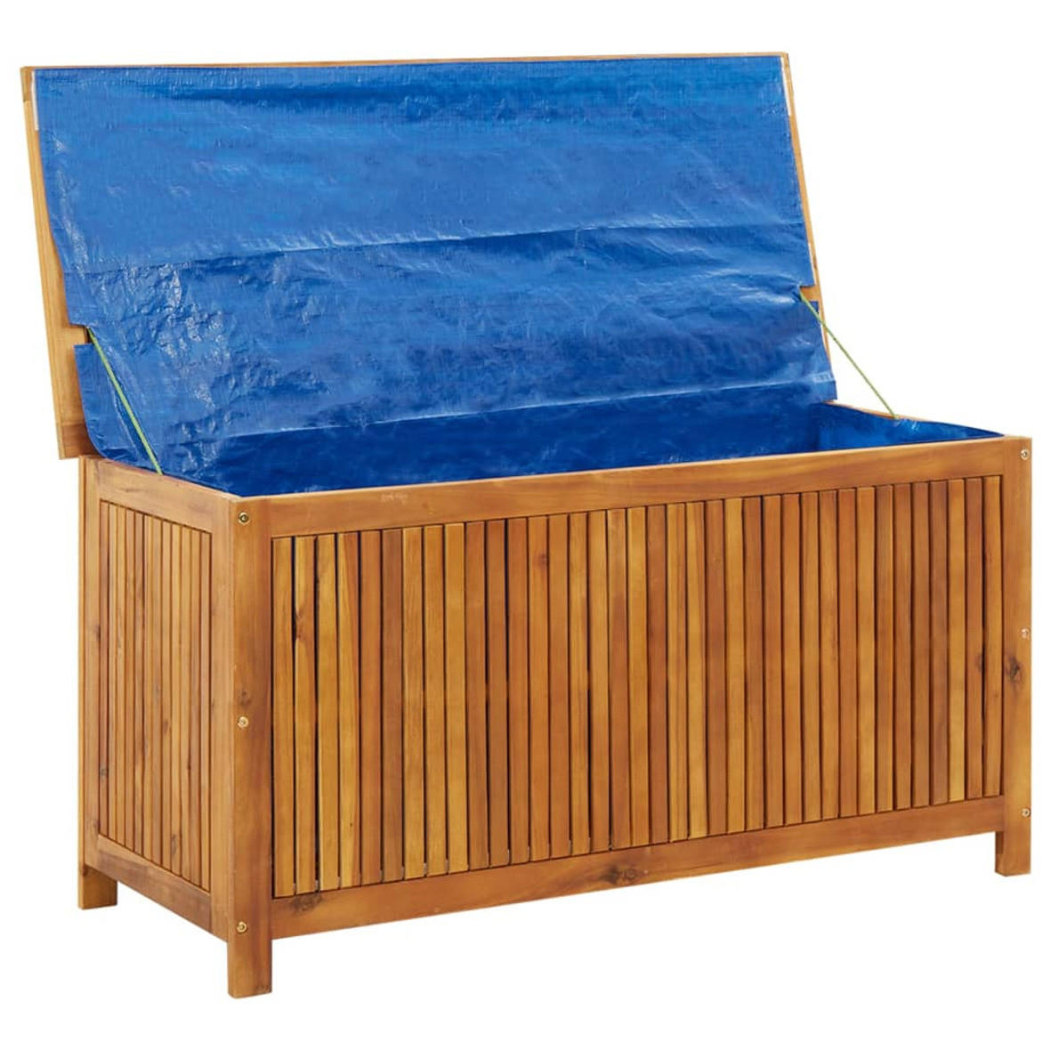 GARTEN-AUFBEWAHRUNGSBOX 113X50X58 CM MASSIVHOLZ AKAZIE - Braun, Holz (113/58/50cm) - vidaXL