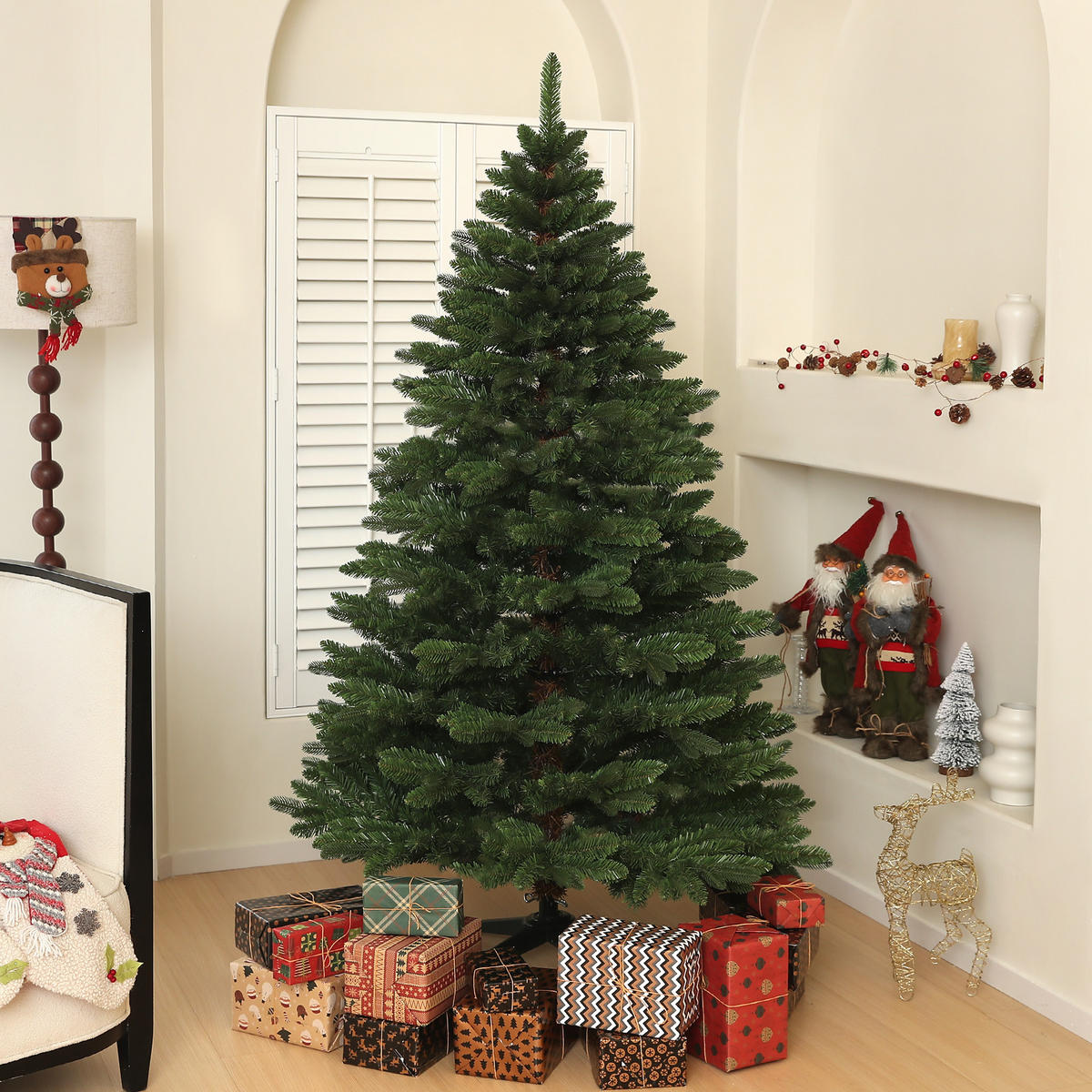 WEIHNACHTSBAUM DE-41540 180 cm, flammhemmend, Metallbasis Grün - Grün, Kunststoff (180cm) - ComfortXL