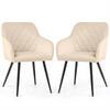 POLSTERSTUHL 2er Set, Metallbeine Beige 54,5/82/58 - Beige, Textil (55/82/58cm) - RAUMHIRSCH FURNITURE