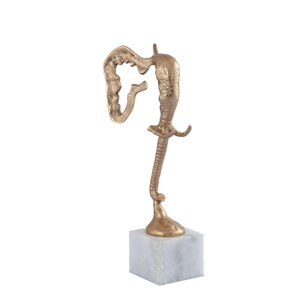 SKULPTUR Horton Gold 19/10/40cm - Goldfarben, Stein (10/40/19cm) - PTMD Collection