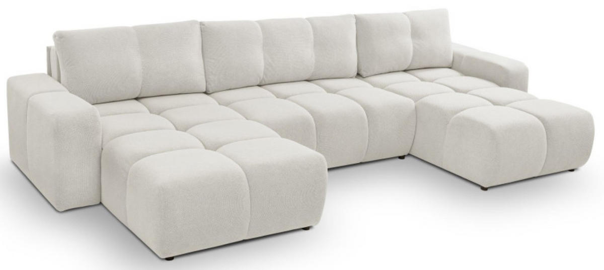 ECKSOFA Ecru SOHI Mit Schlaffunktion - Ecru, Textil (359/177cm) - Sepro Meble