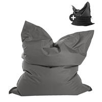 SITZSACK mit Schutzhülle Der Große - Anthrazit, Textil (130/170/20cm) - Mokebo