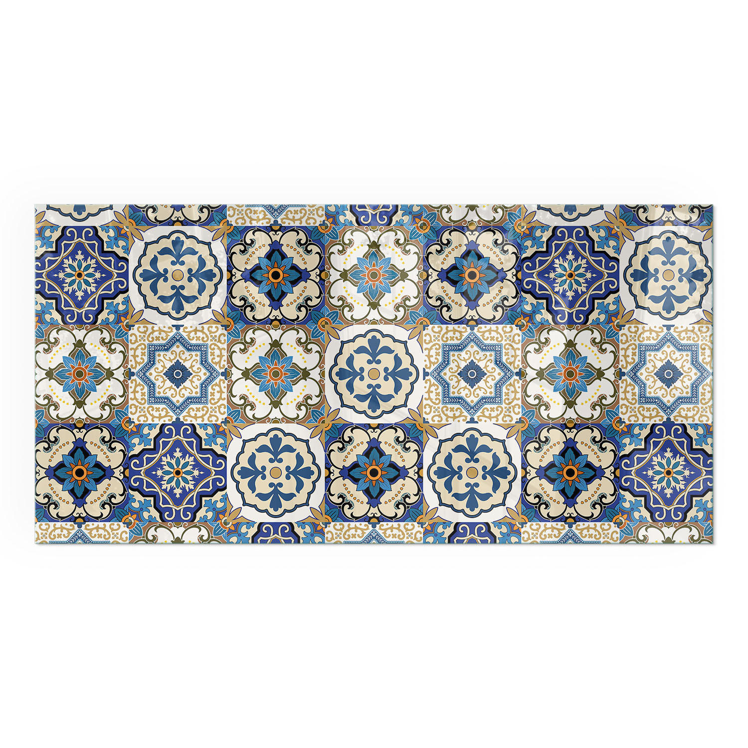 GLASPLATTE für Kamin 140x70 cm - Blau, Glas (140/70/0.4cm) - TULUP