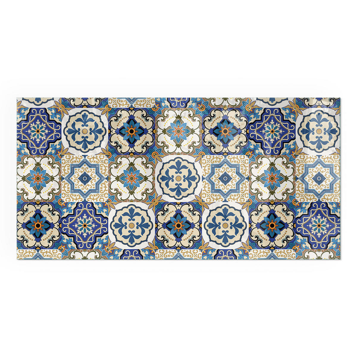 GLASPLATTE für Kamin 140x70 cm - Blau, Glas (140/70/0.4cm) - TULUP