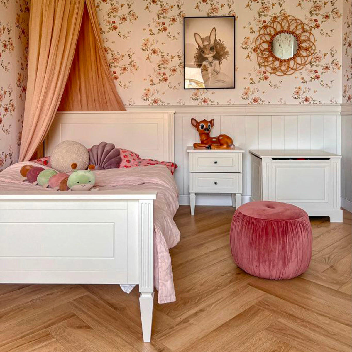OTROŠKA POSTELJA 120/200 Ines Bela - bela, leseni material (120/200cm) - Petits-meubles