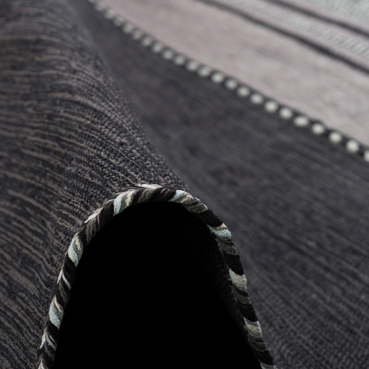 LÄUFER NATUR TEPPICH KELIM NAVARRO - Grau, Textil (70/250cm) - Pergamon