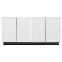 SIDEBOARD 160 x 37 x 75.5 cm mit 4 Türen,Weiß - Weiß, Holzwerkstoff (37/75.5/160cm) - KOMHTOM