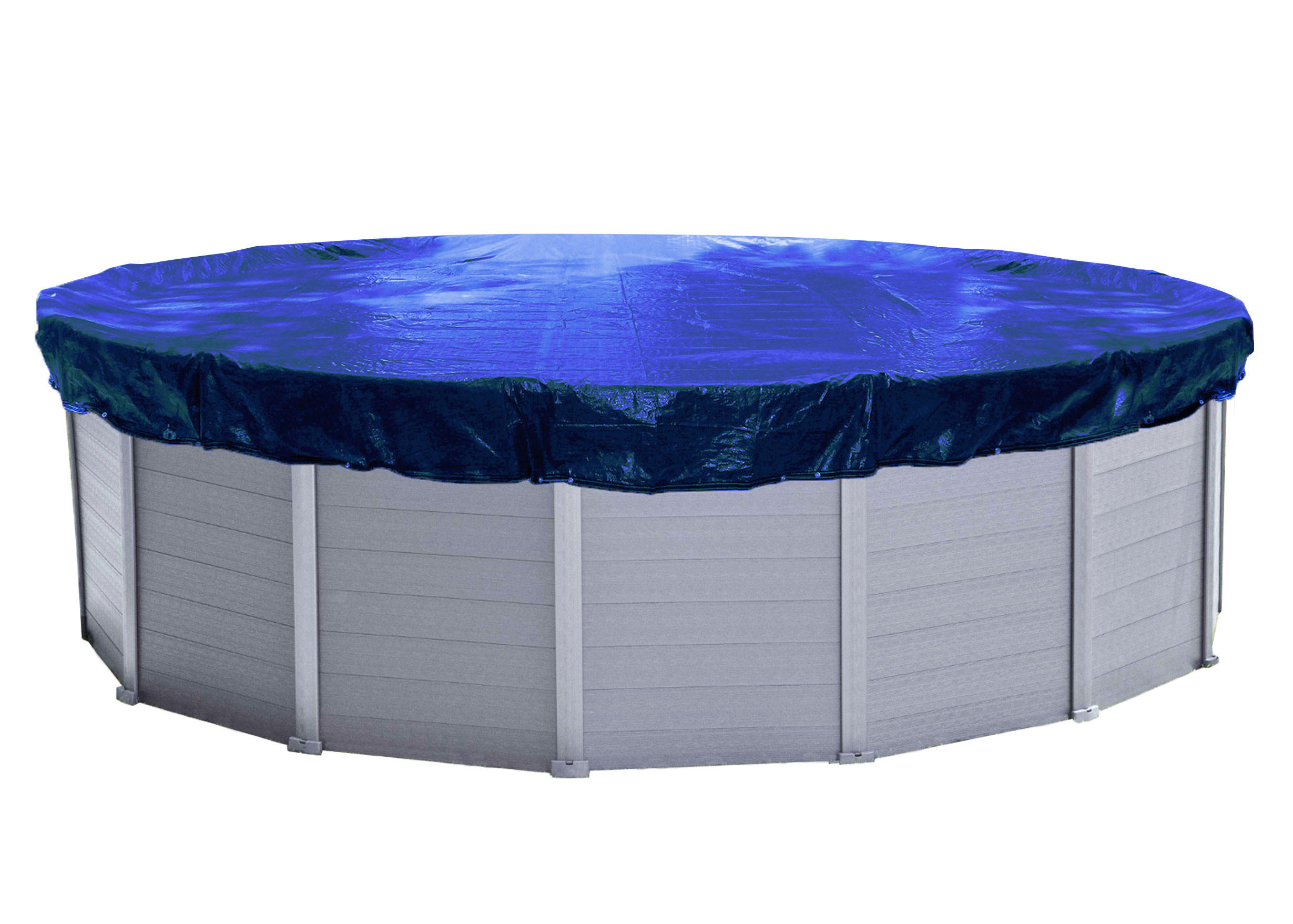 POOLABDECKUNG Rund Planenmaß Ø 520 cm für Pool 420-460 cm Blau - Blau, Kunststoff (520/520cm) - QUICK STAR