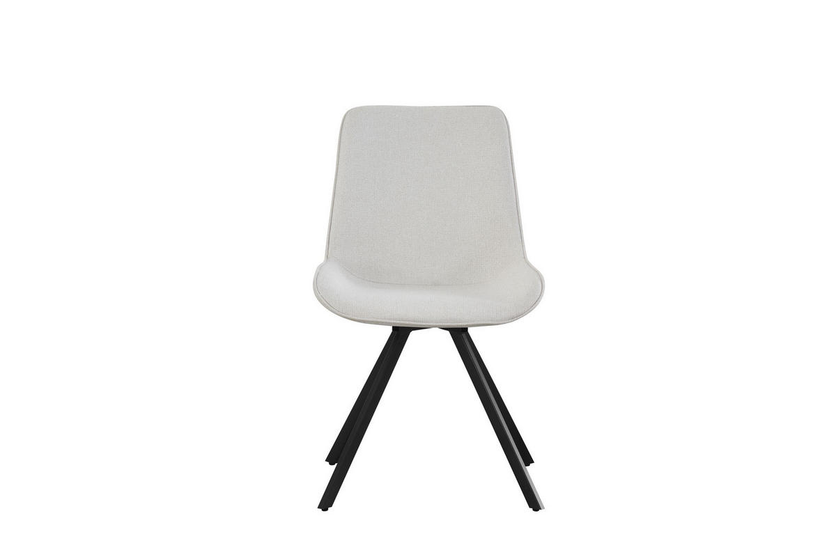 DREHSTUHL 2er Set Rio Stühle in Creme - gemütliches Design - B/H/T: 52x85x61 cm - Creme, Textil (61/85/52cm)