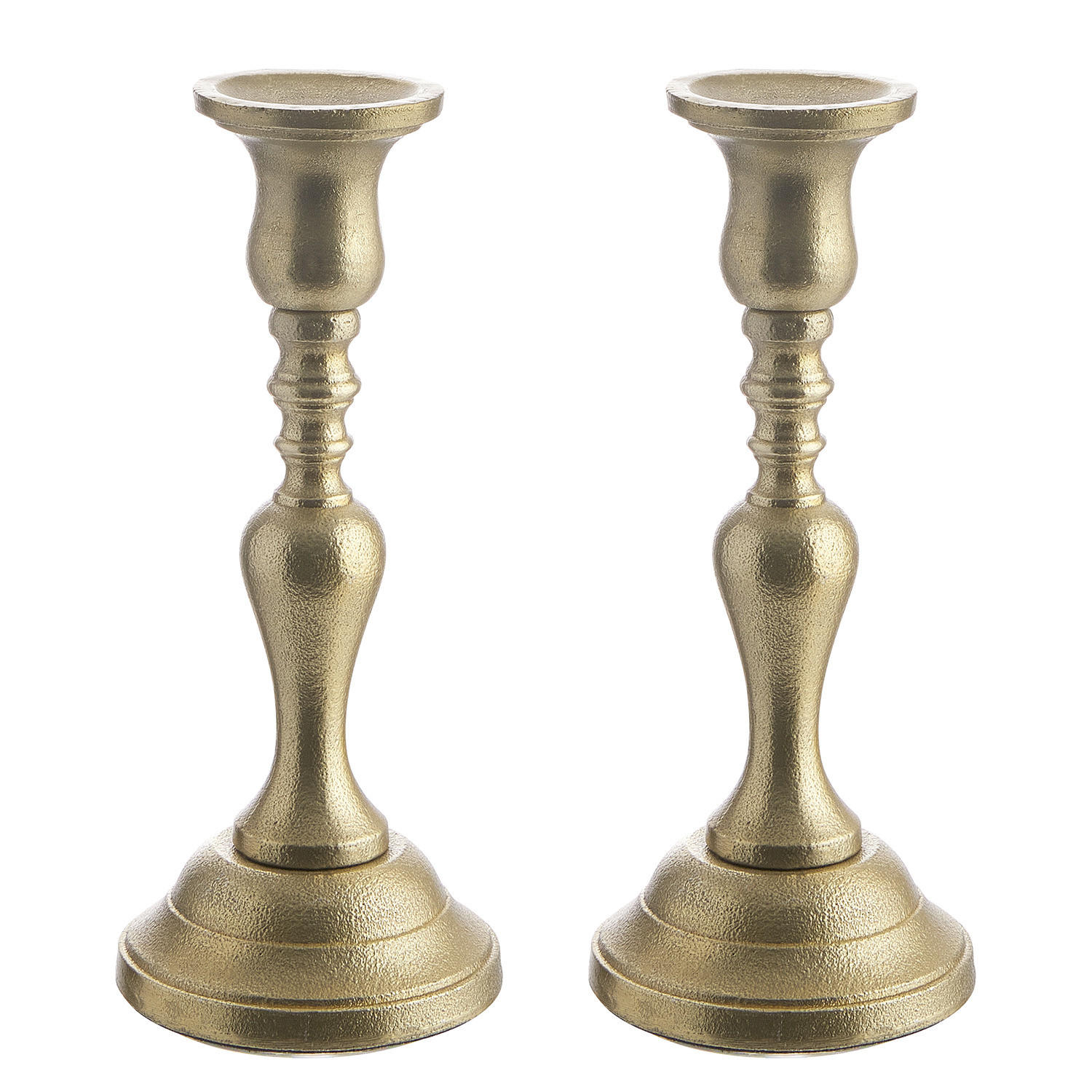 STABKERZENHALTER (2er Set) Bohemian - Goldfarben, Metall (10/27/10cm) - Butlers